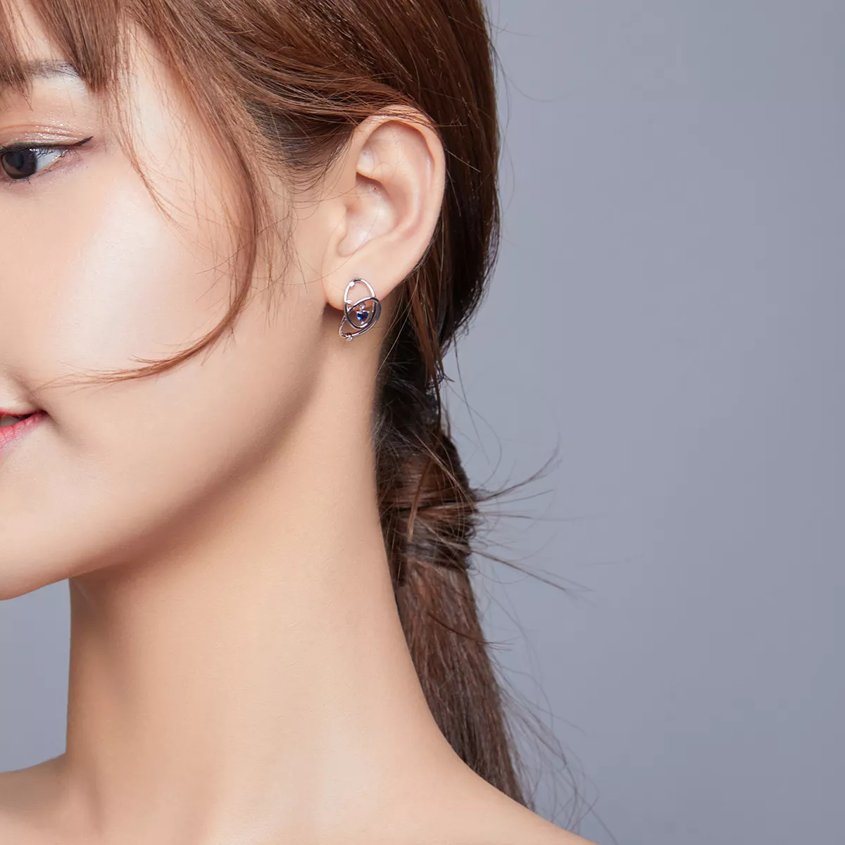 Brincos Petit Planeta misterioso estilo Pandora - BSE410