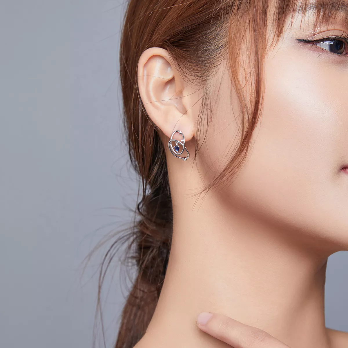 Brincos Petit Planeta misterioso estilo Pandora - BSE410