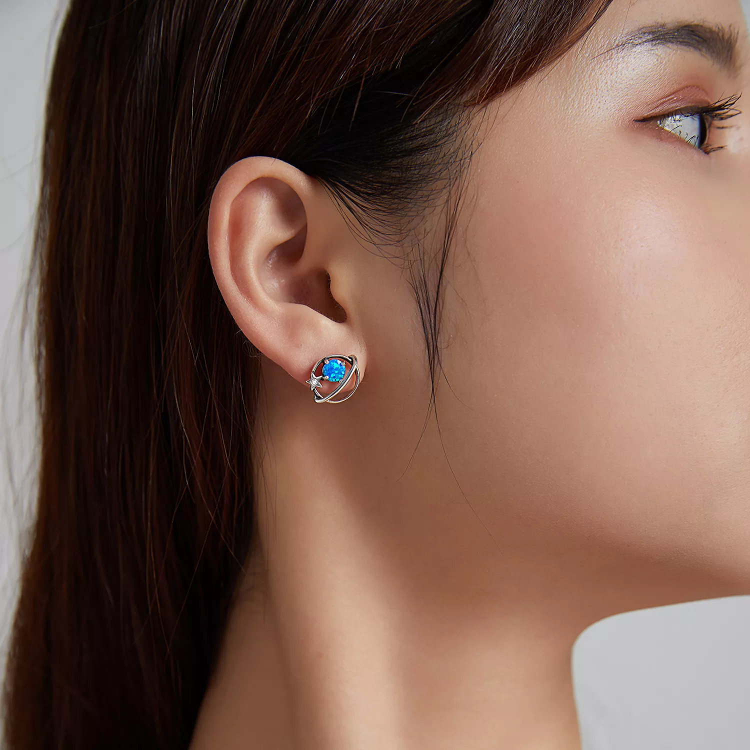 Brincos Petit Planeta misterioso estilo Pandora - SCE1133