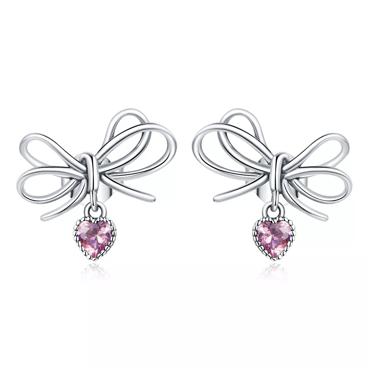 Brincos Petit Presente Com Arco estilo Pandora - SCE962