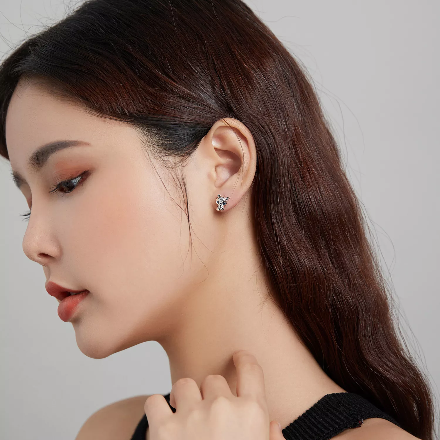 Brincos Petit Raposa adorável estilo Pandora - SCE1084