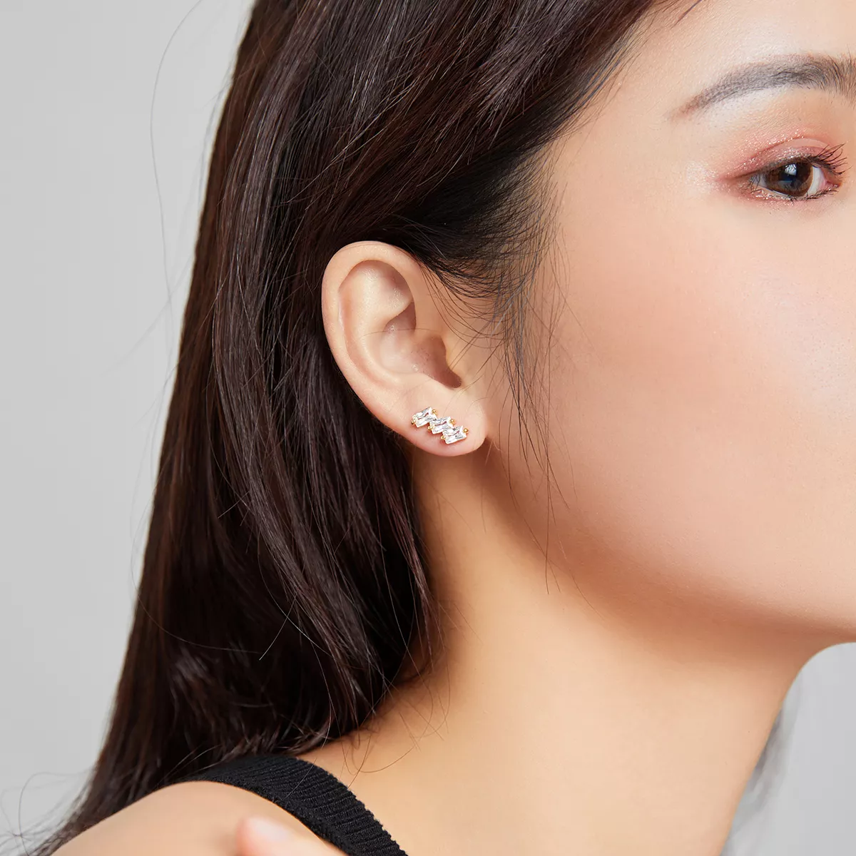 Brincos Petit Sólido estilo Pandora - SCE1051-B