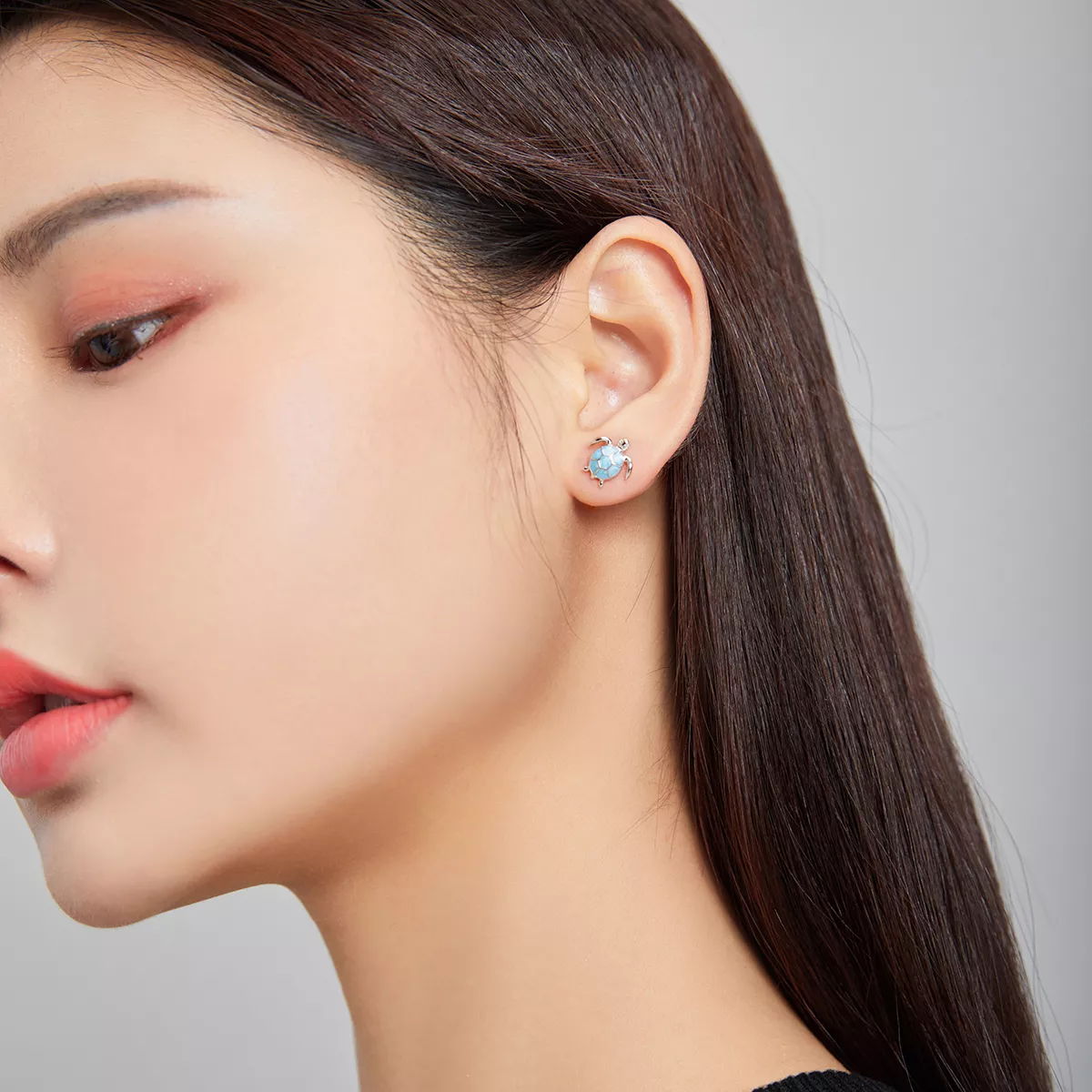 Brincos Petit Tartaruga marinha estilo Pandora - SCE1035