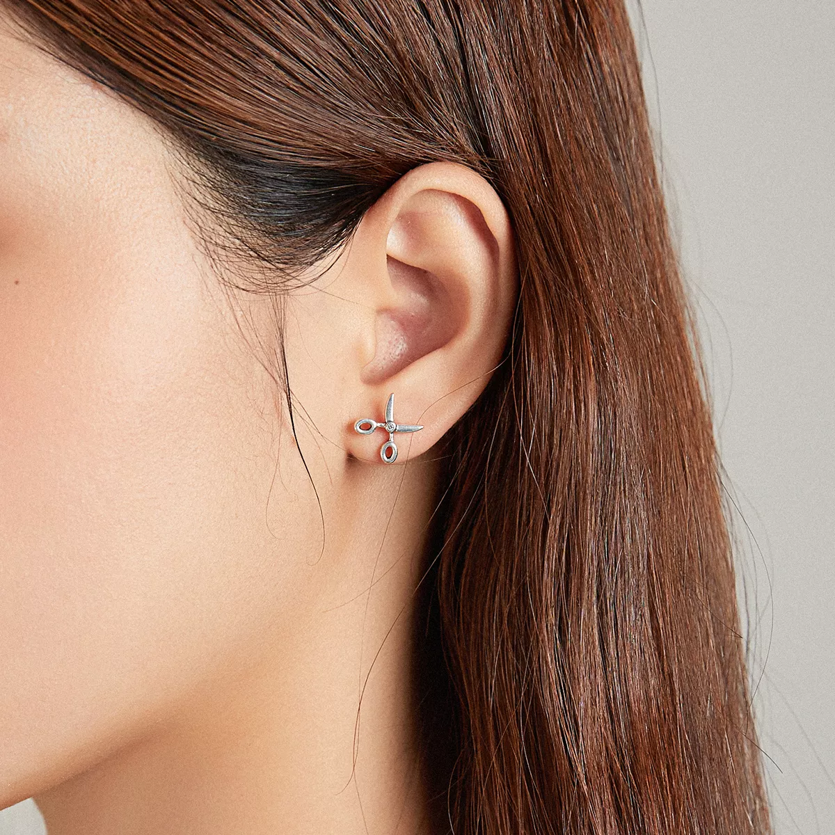 Brincos Petit Tesouras pequenas estilo Pandora - SCE1003