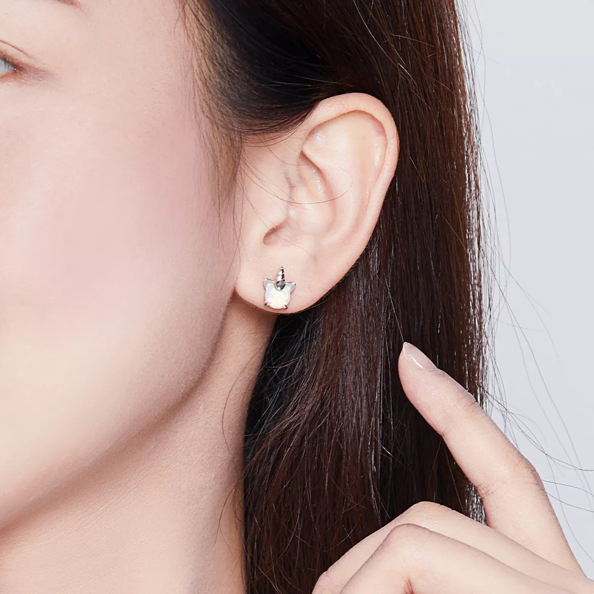 Brincos Petit Unicórnio fofo estilo Pandora - SCE737