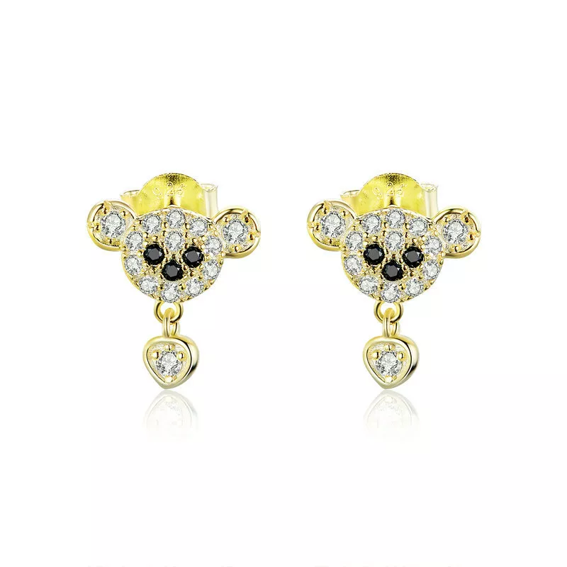 Brincos Petit Urso fofo estilo Pandora - SCE788