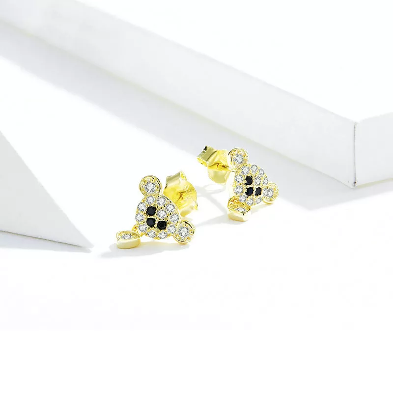 Brincos Petit Urso fofo estilo Pandora - SCE788