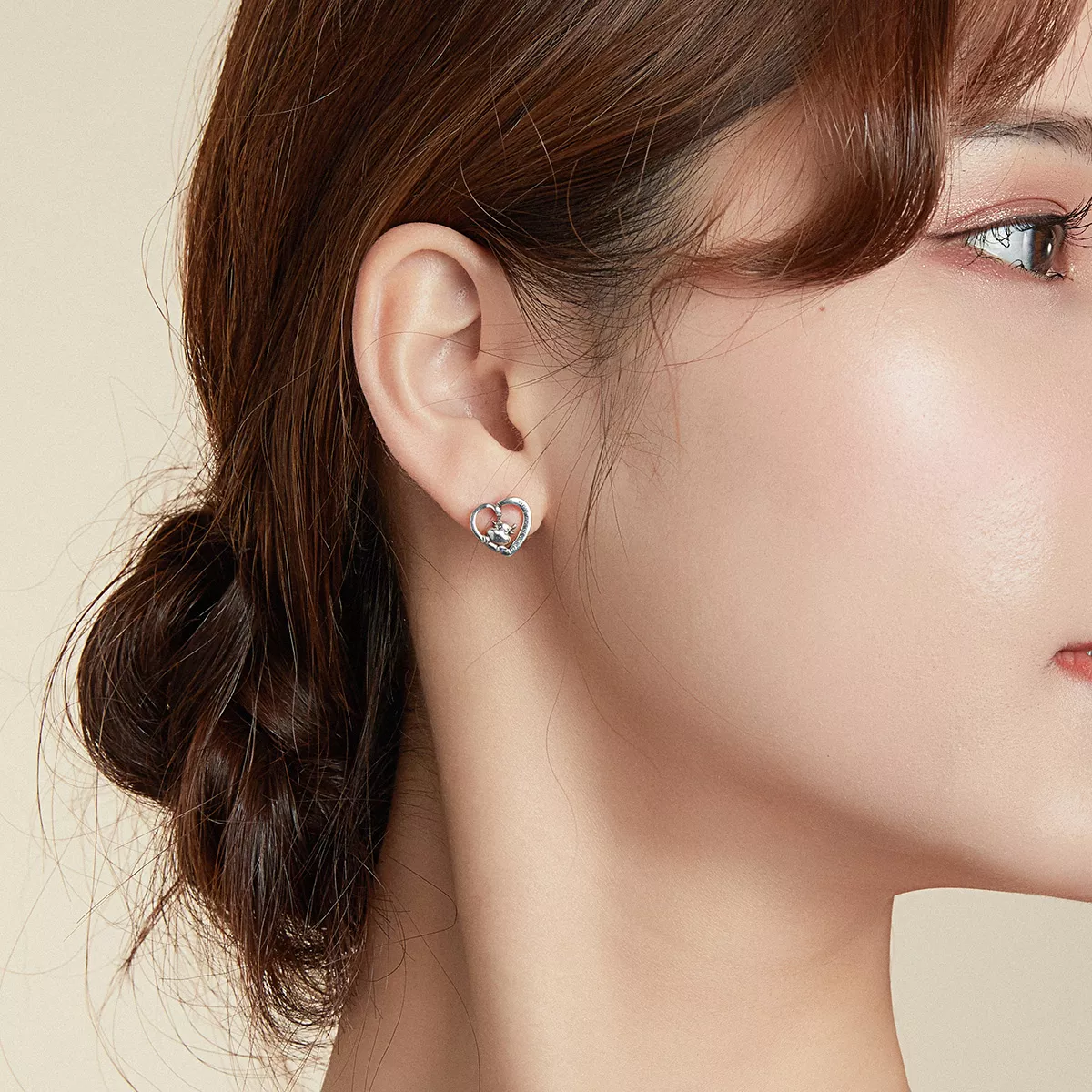 Brincos Petit Vaca fofa estilo Pandora - SCE984