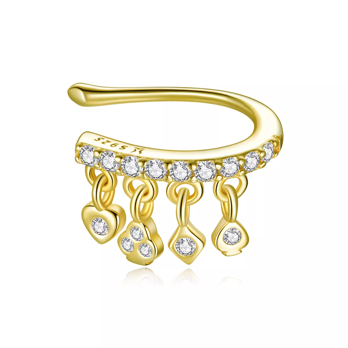 Clipe de orelha A minha rapariga estilo Pandora - SCE1075