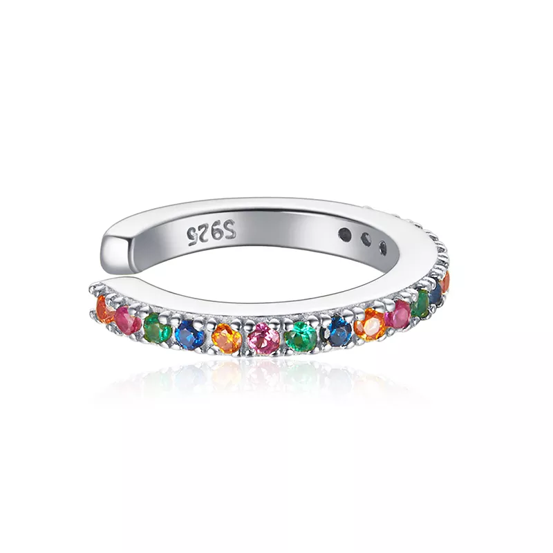 Clipe de orelha arco-íris estilo Pandora - SCE993-A