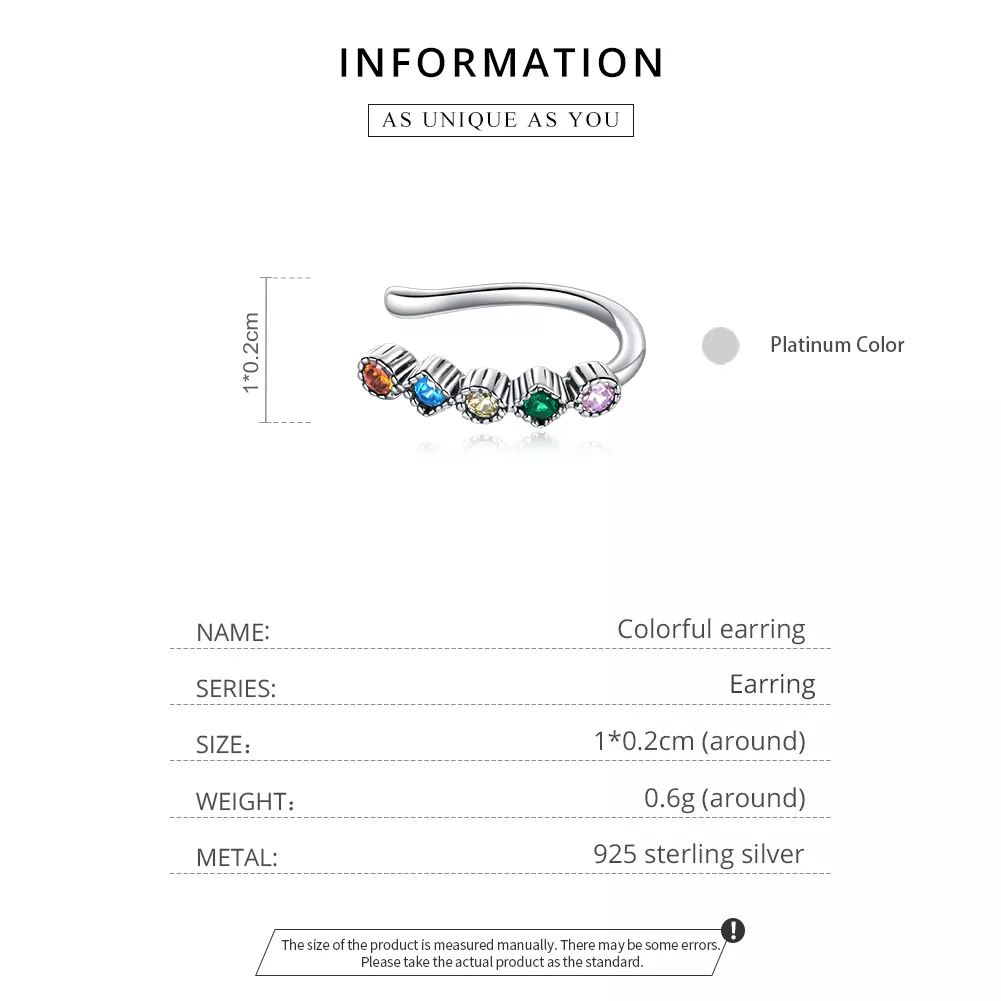 Clipe de orelha Colorido estilo Pandora - SCE1064