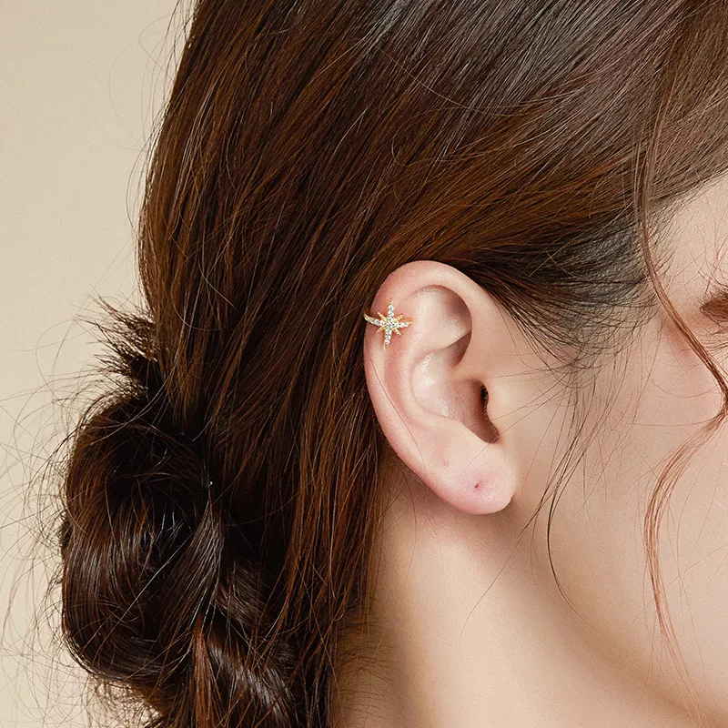 Clipe de orelha estrela polar estilo Pandora - SCE999-B