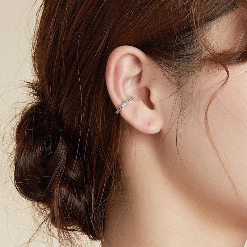 (imagem para) Clipe de orelha arco-íris estilo Pandora - SCE993-A - Visualizar 2