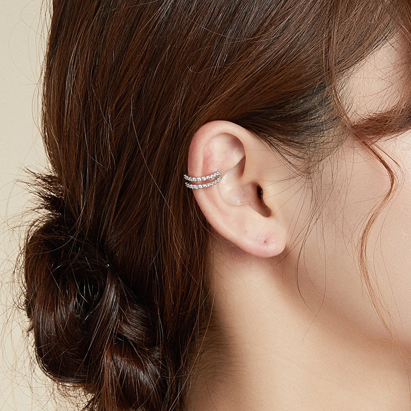 (imagem para) Clipe de orelha Deslumbrante estilo Pandora - SCE904 - Visualizar 8