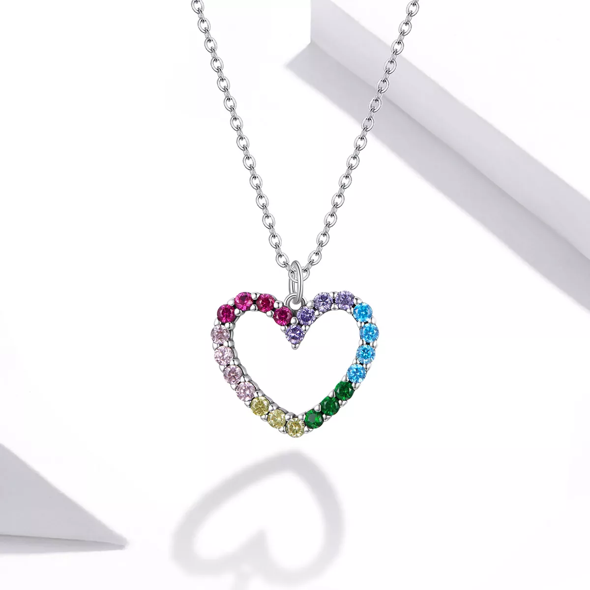 Colar Amor do arco-íris estilo Pandora - SCN449