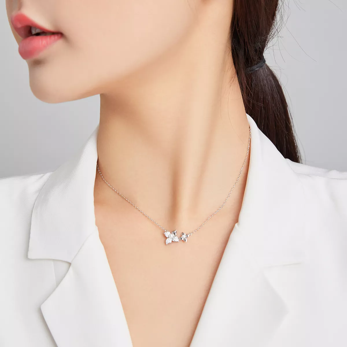 Colar Bola de hortênsia estilo Pandora - SCN438