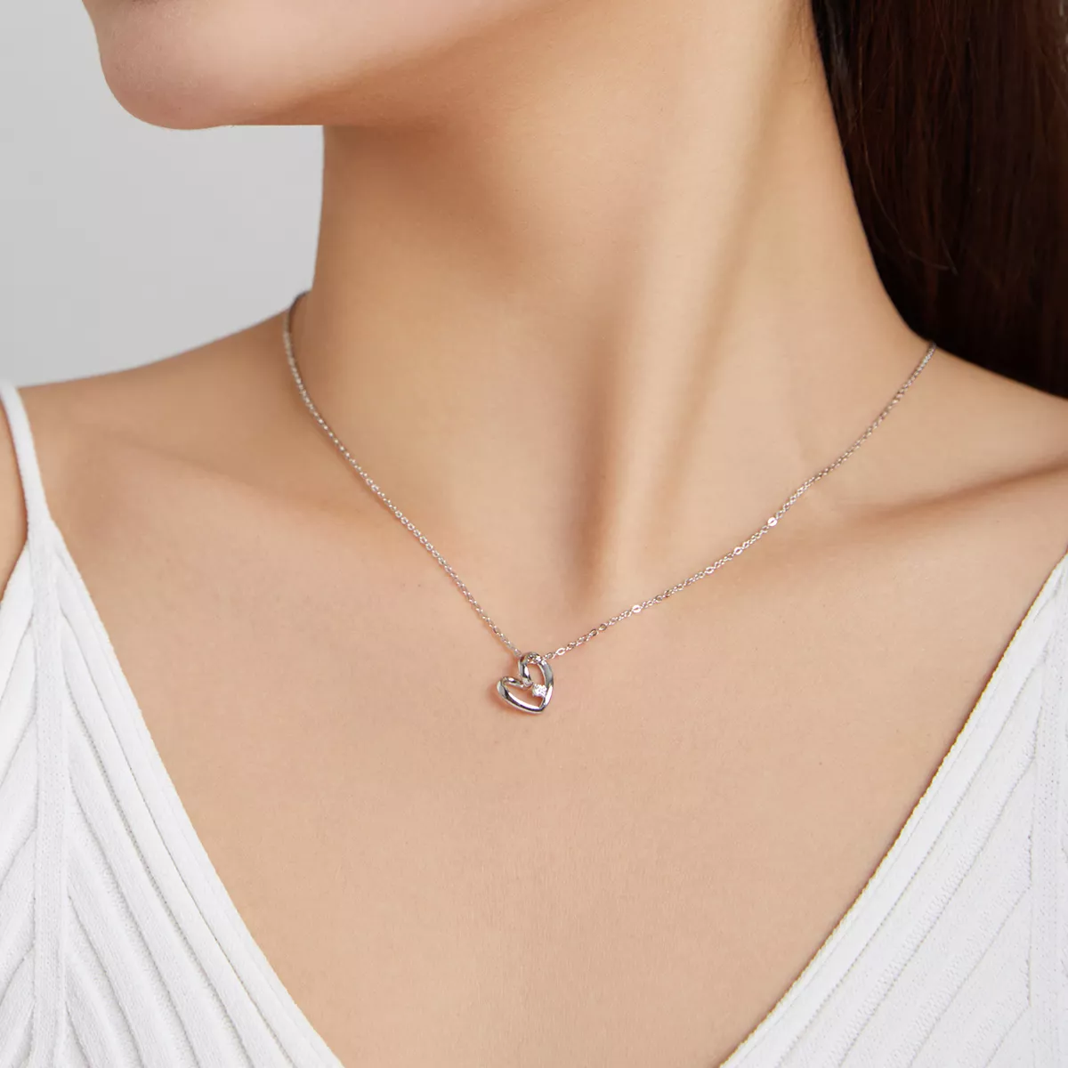 Colar Coração de Ação de Graças estilo Pandora - SCN450