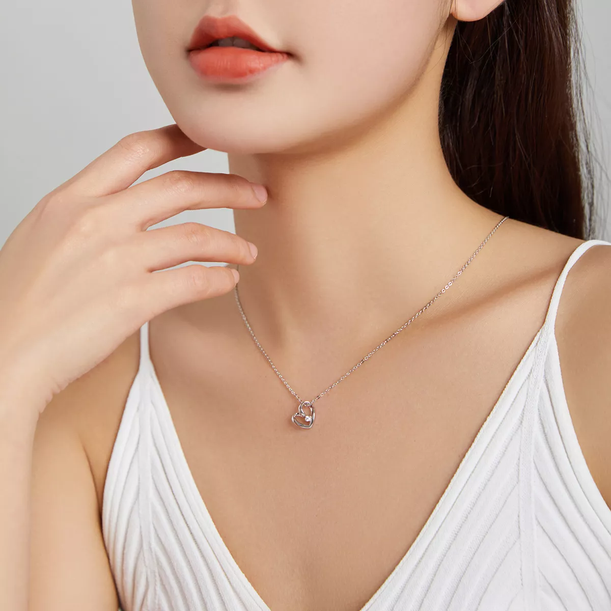 Colar Coração de Ação de Graças estilo Pandora - SCN450