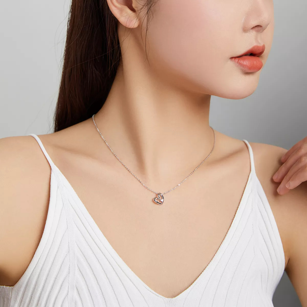 Colar Coração de Ação de Graças estilo Pandora - SCN450