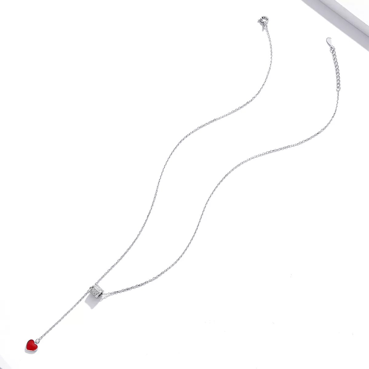 Colar Coração Vermelho Amoroso estilo Pandora - SCN424