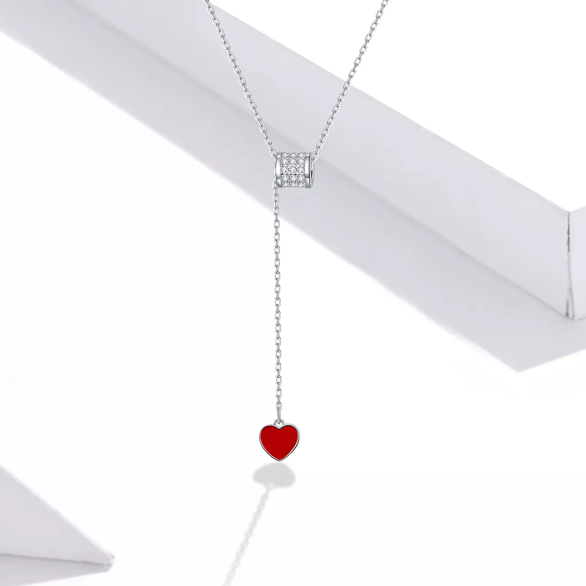 Colar Coração Vermelho Amoroso estilo Pandora - SCN424