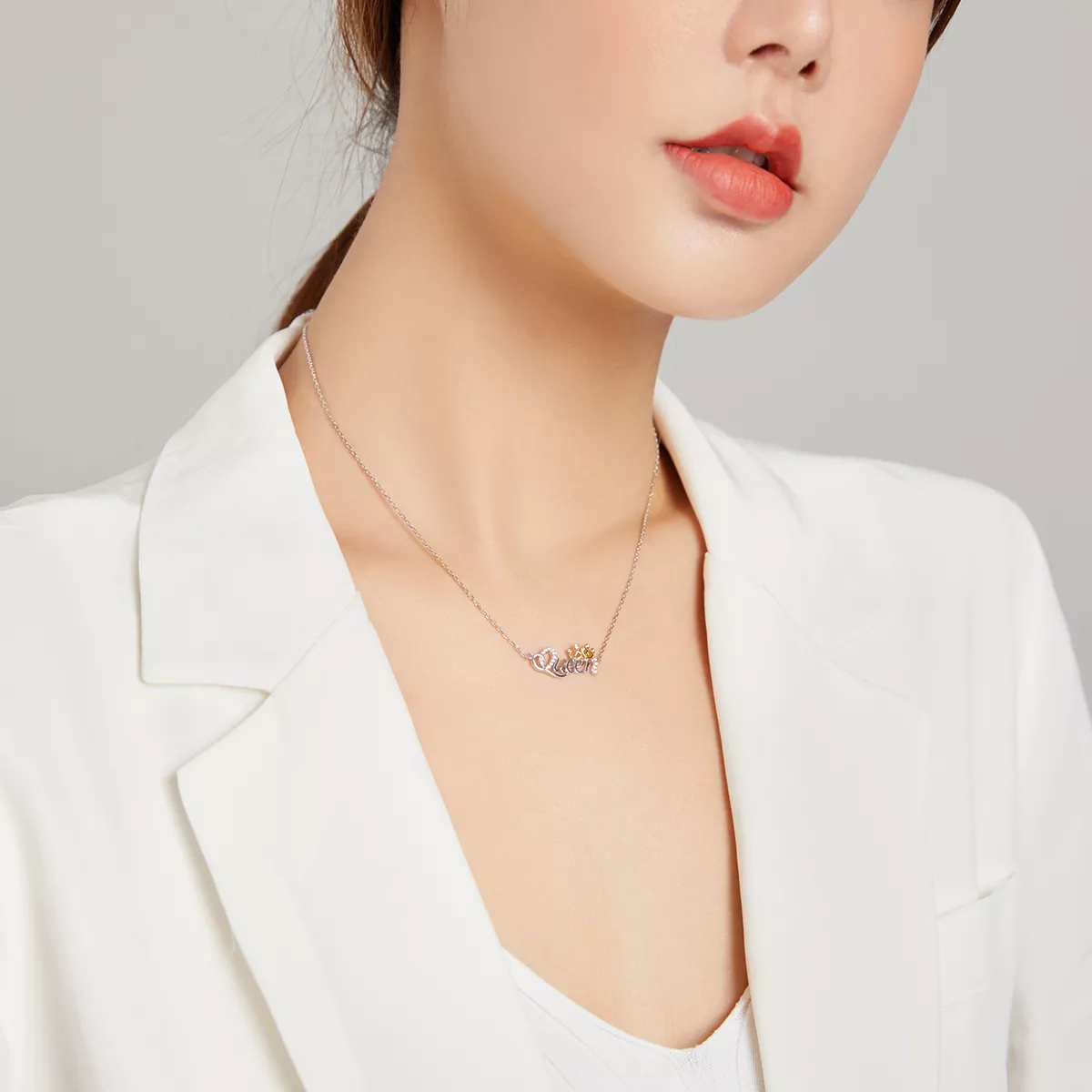 Colar Dois tons rainha estilo Pandora - SCN435