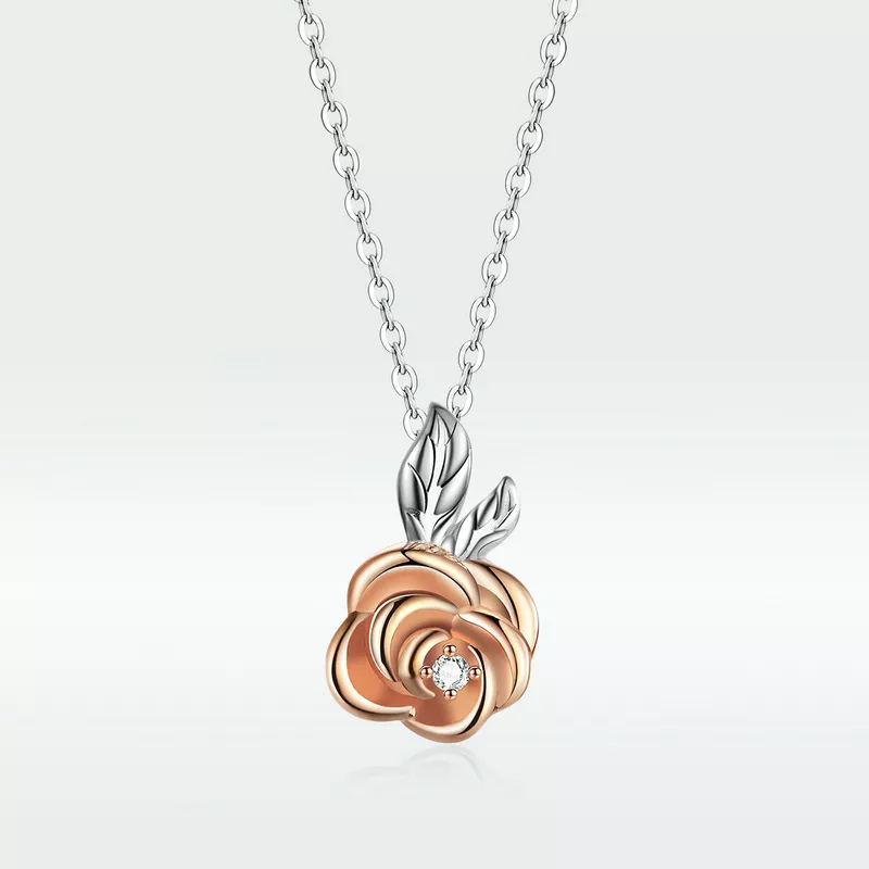 Colar Dois tons Rosa life Pandora - BSN155