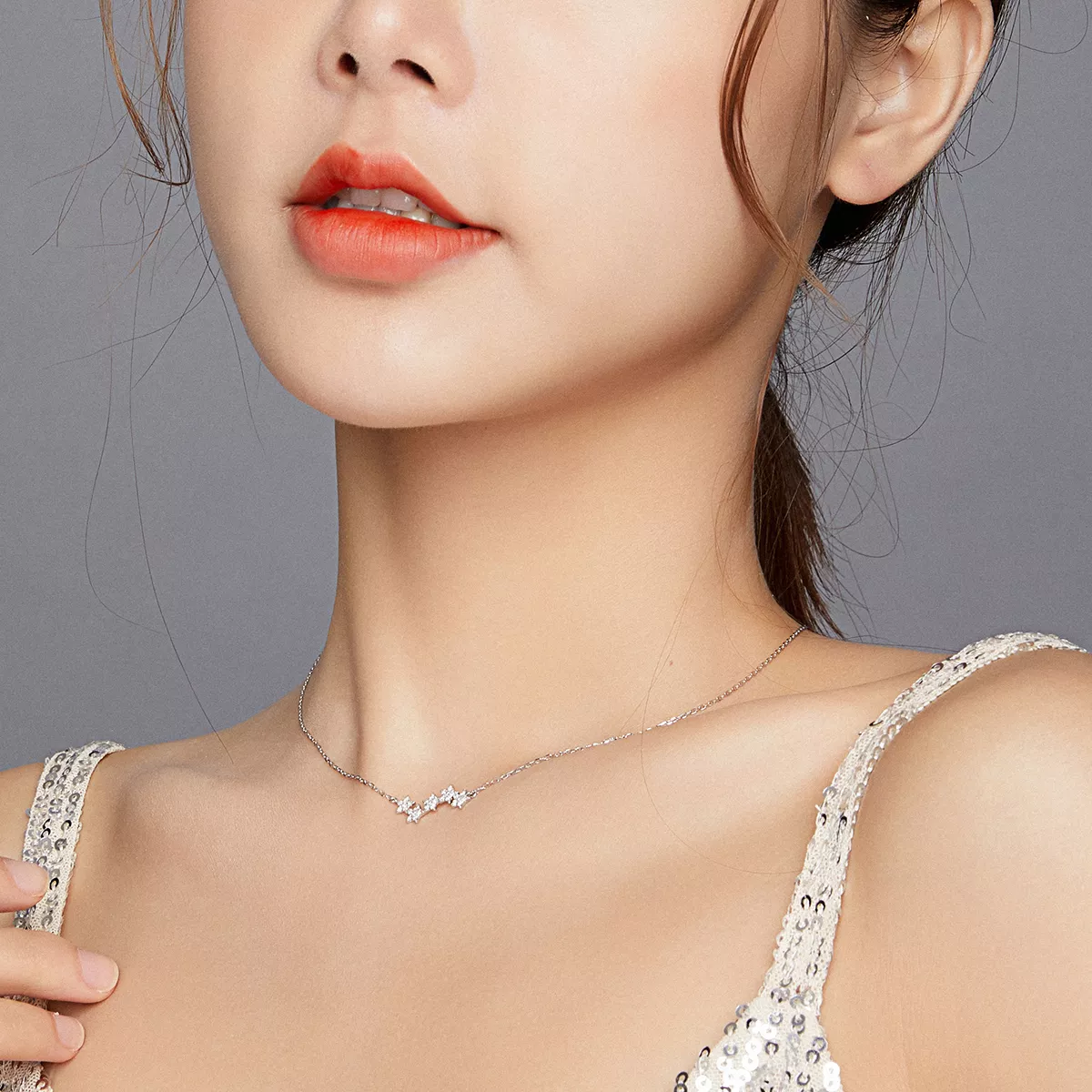 Colar Estrelas cintilantes estilo Pandora - SCN419