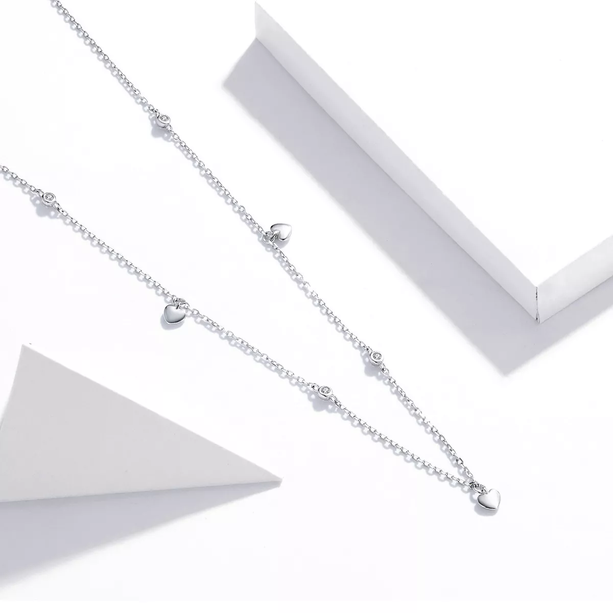 Colar Formato de coração estilo Pandora - SCN417