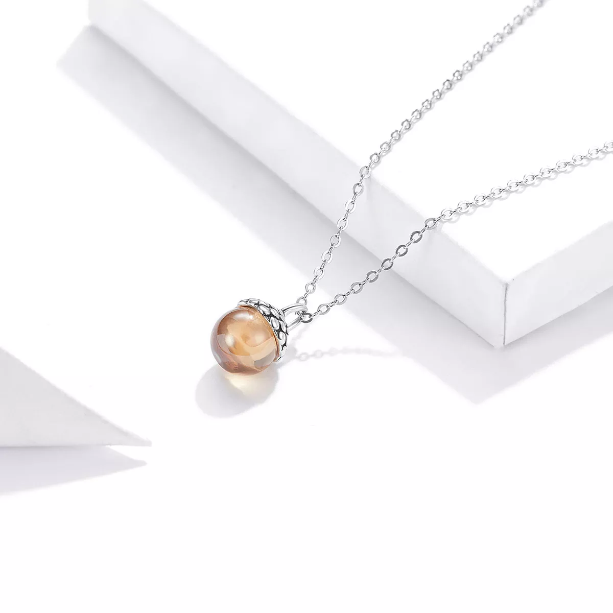 Colar Fruto Brilhante do Carvalho estilo Pandora - SCN414