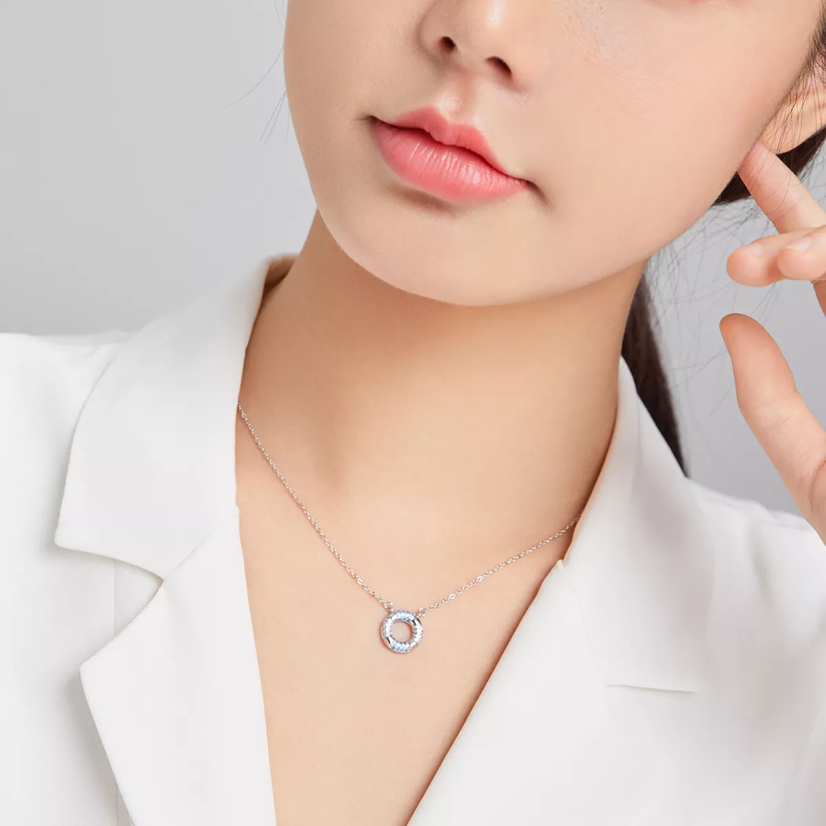 Colar Happy Swimming Ring estilo Pandora - SCN447