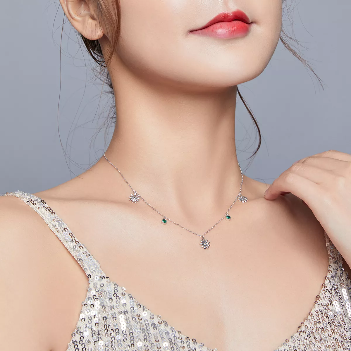 Colar Pequena margarida estilo Pandora - SCN415