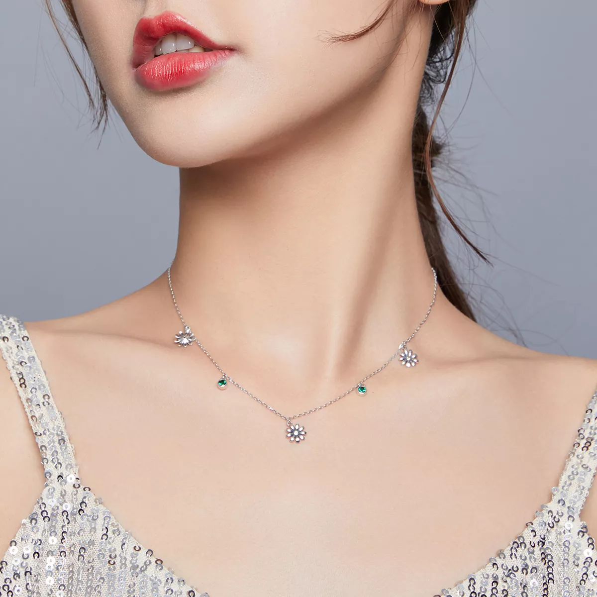 Colar Pequena margarida estilo Pandora - SCN415