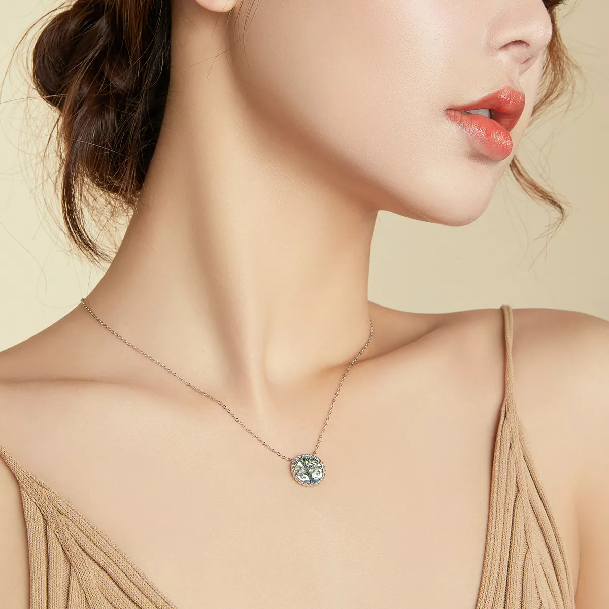 Colar Árvore da Vida Colorida estilo Pandora - SCN433