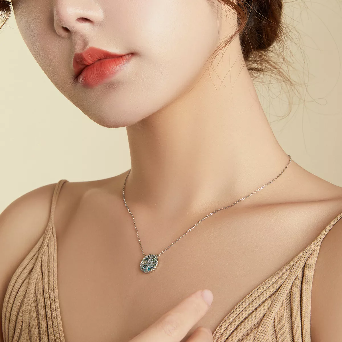 Colar Árvore da Vida Colorida estilo Pandora - SCN433