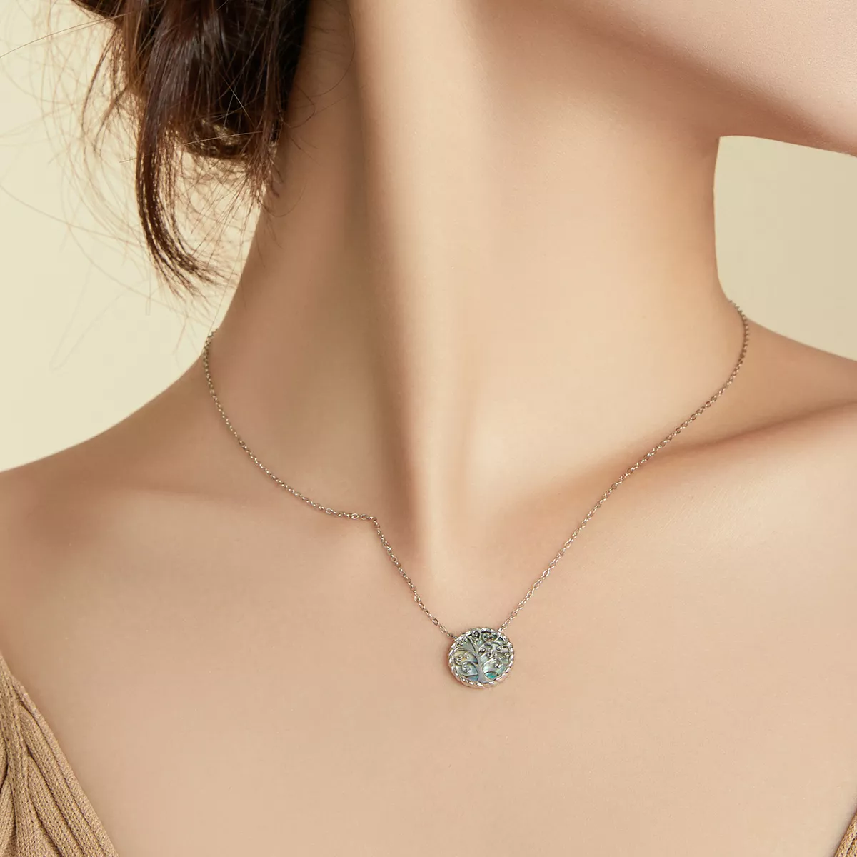 Colar Árvore da Vida Colorida estilo Pandora - SCN433