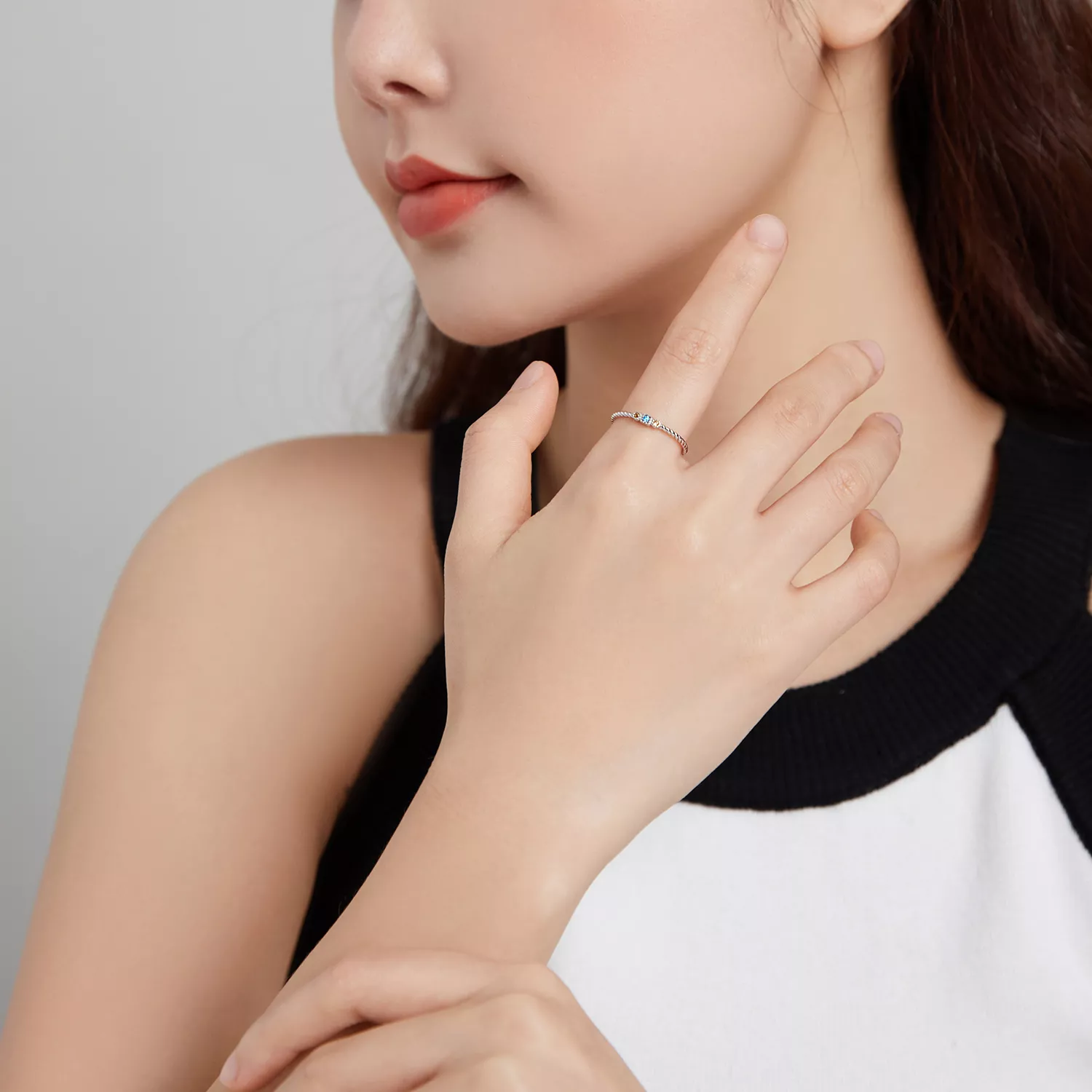 Anel Amor do arco-íris estilo Pandora - SCR721