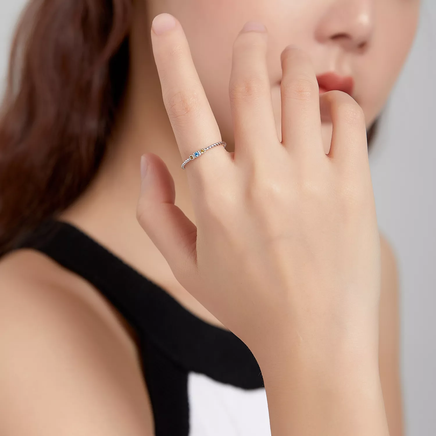 Anel Amor do arco-íris estilo Pandora - SCR721