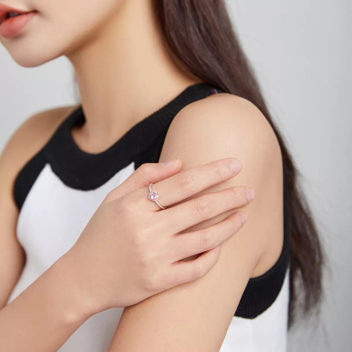 Anel Coração aberto, amor claro estilo Pandora - SCR717