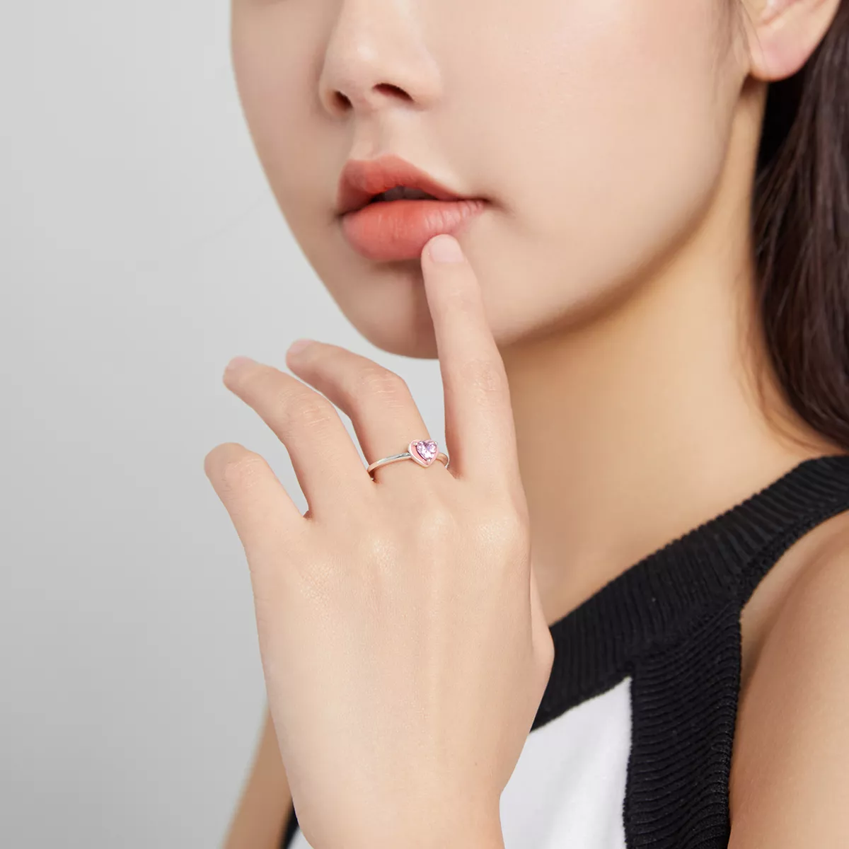 Anel Coração aberto, amor claro estilo Pandora - SCR717