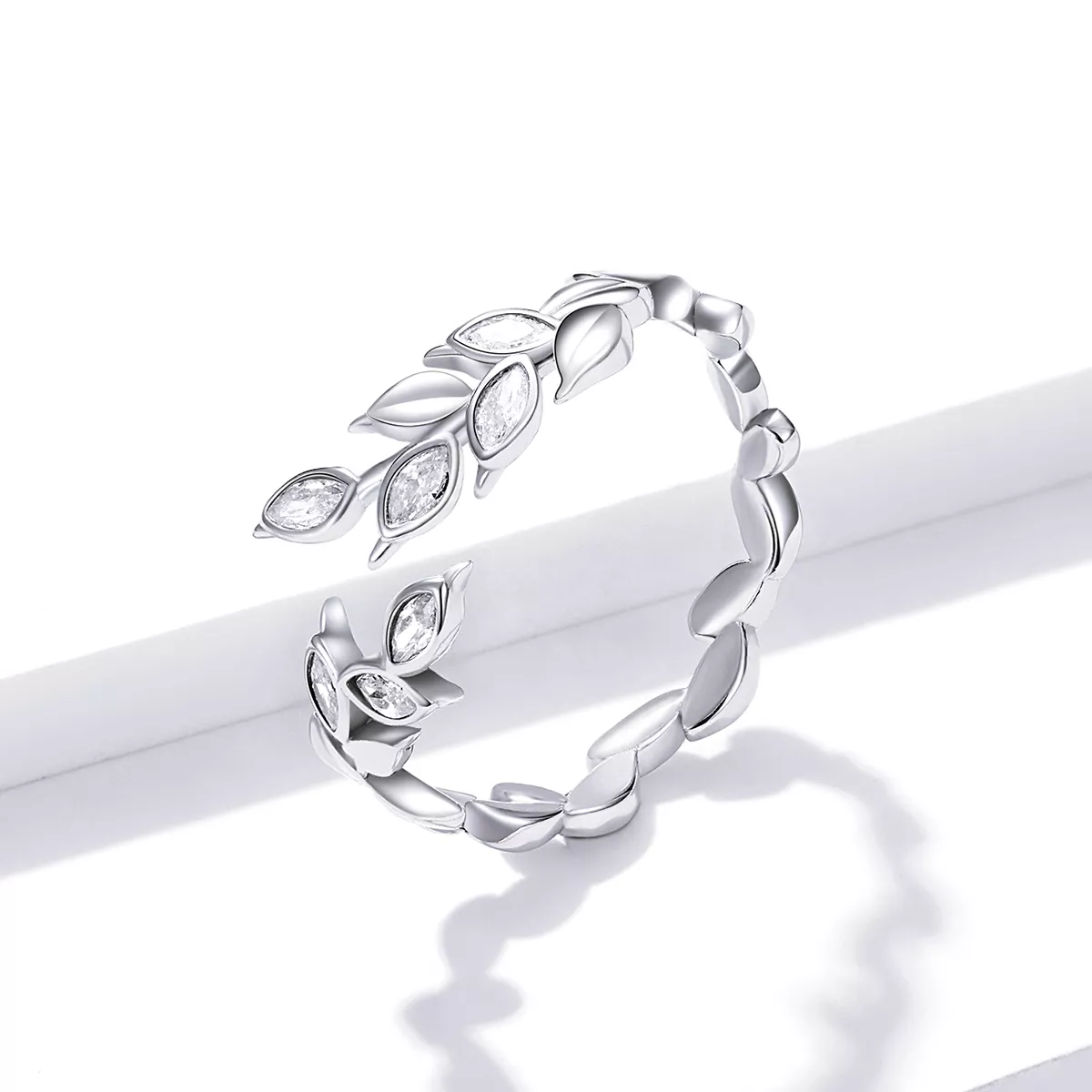 Anel Espiga de Trigo Brilhante estilo Pandora - BSR135