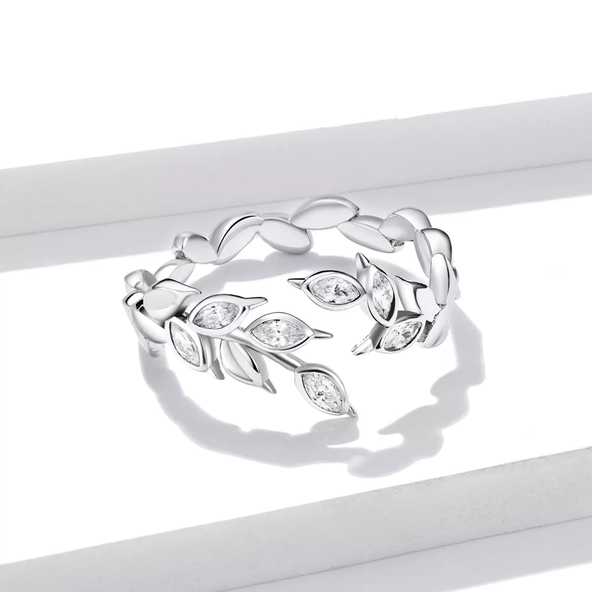 Anel Espiga de Trigo Brilhante estilo Pandora - BSR135