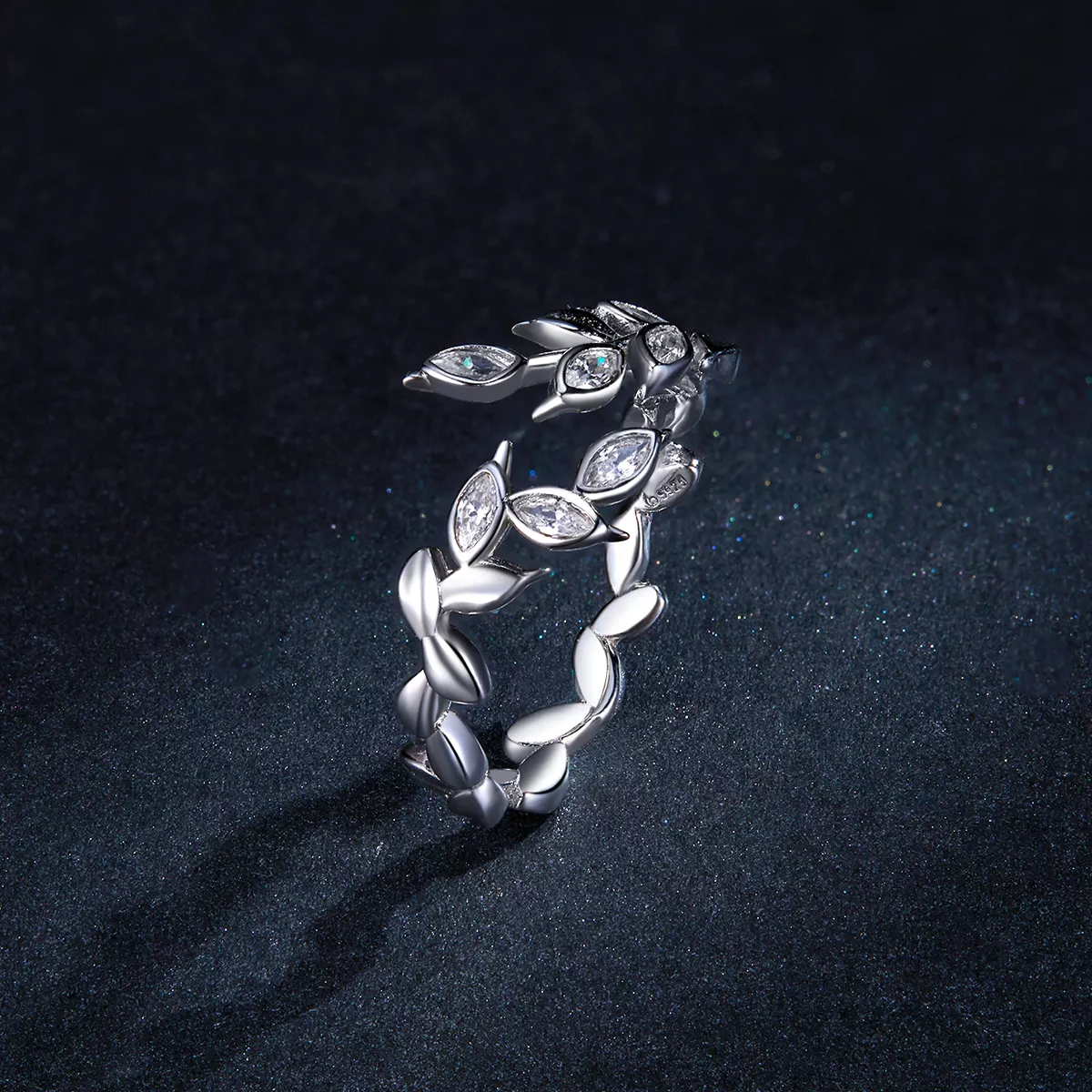 Anel Espiga de Trigo Brilhante estilo Pandora - BSR135