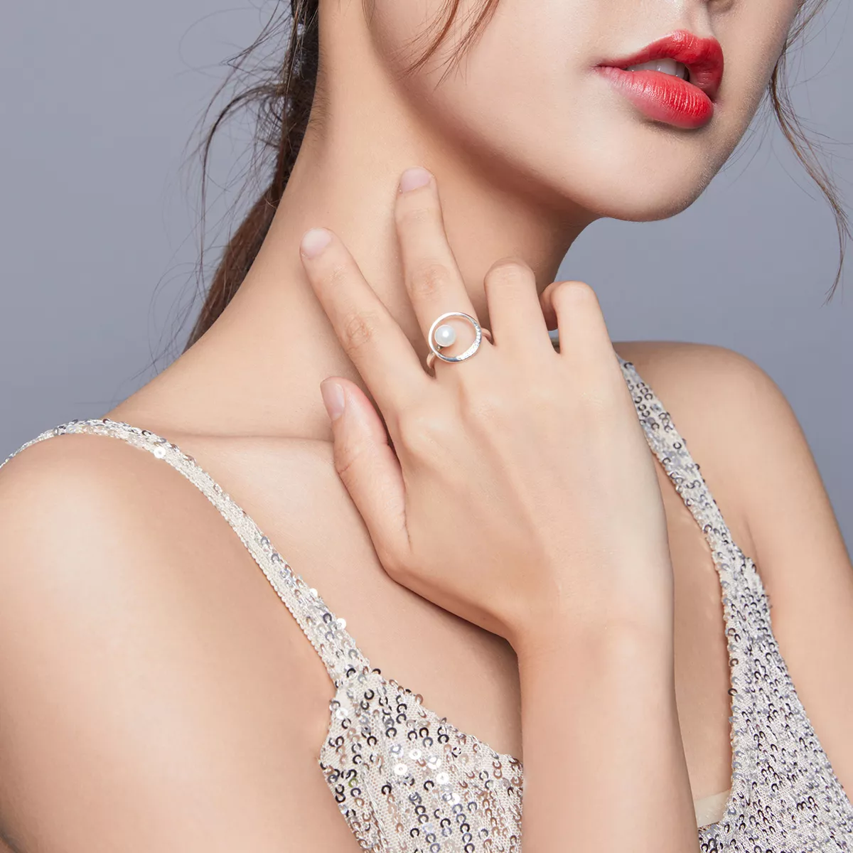 Anel Talão de concha suave estilo Pandora - SCR664