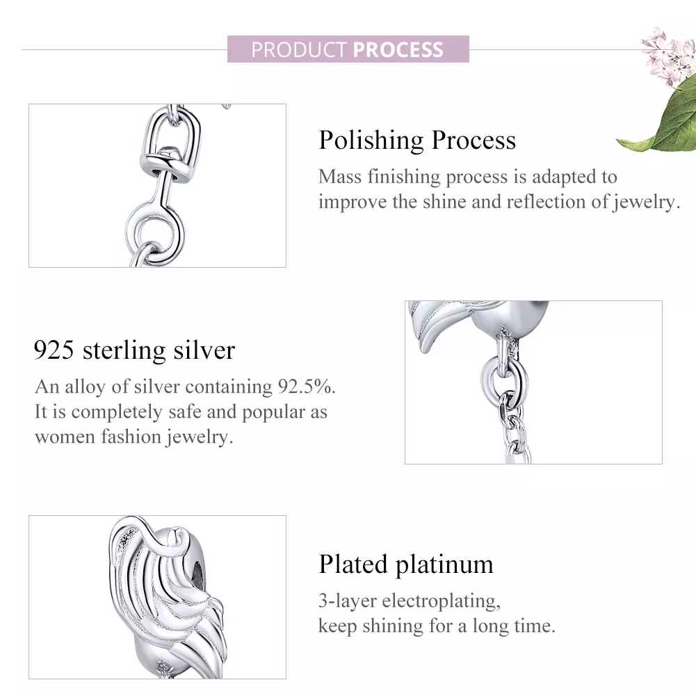 Corrente de Segurança Asas de Anjo estilo Pandora - BSC241