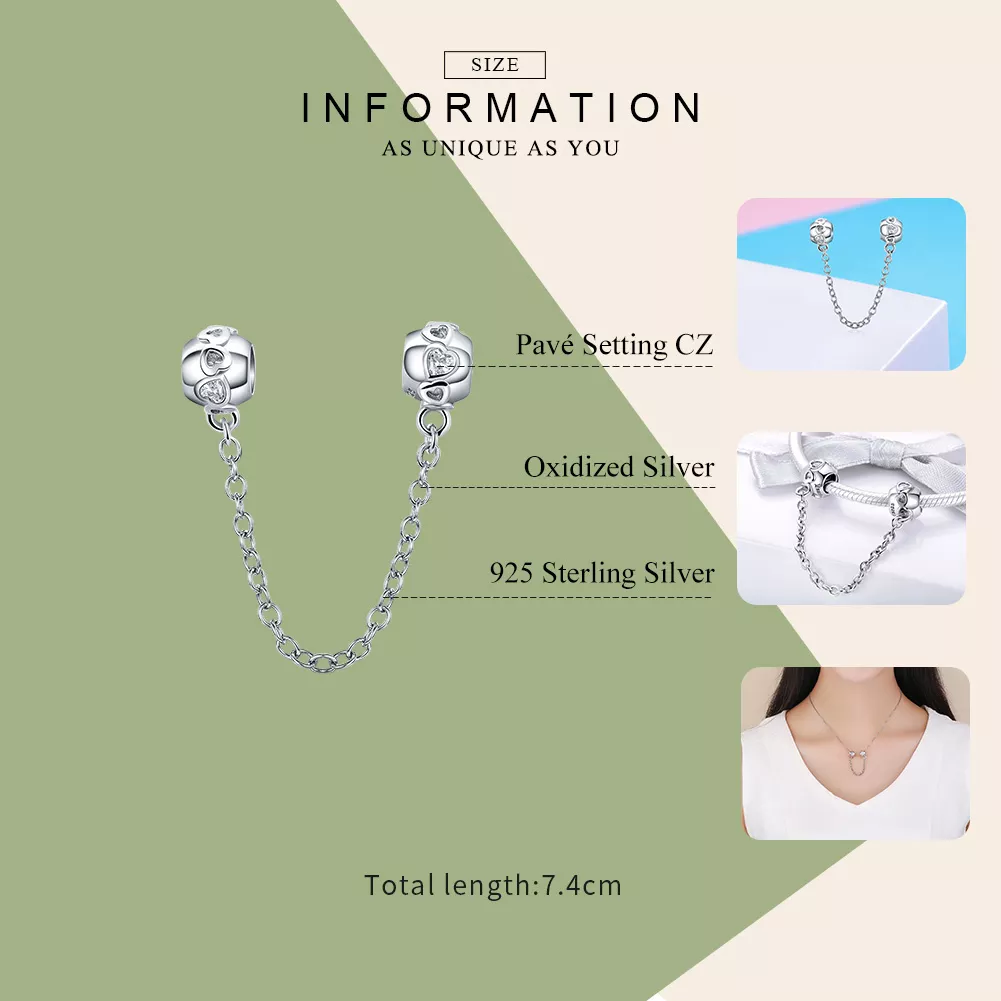 Corrente de Segurança Bonitinho estilo Pandora - SCC736