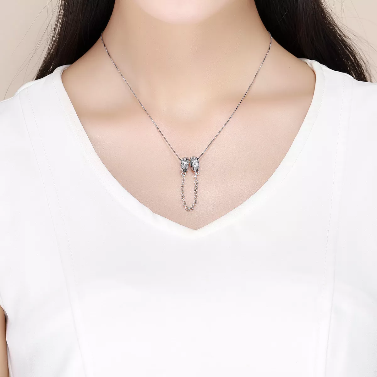 Corrente de Segurança Pavé estilo Pandora - SCC812