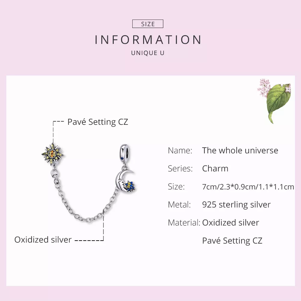 Corrente de Segurança Universo inteiro estilo Pandora - SCC1763