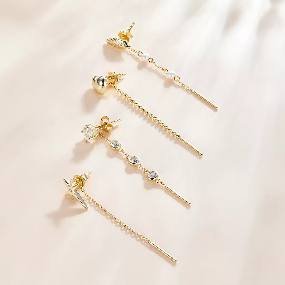 Conjunto de joias Dois tons Brilhante estilo Pandora - SET015