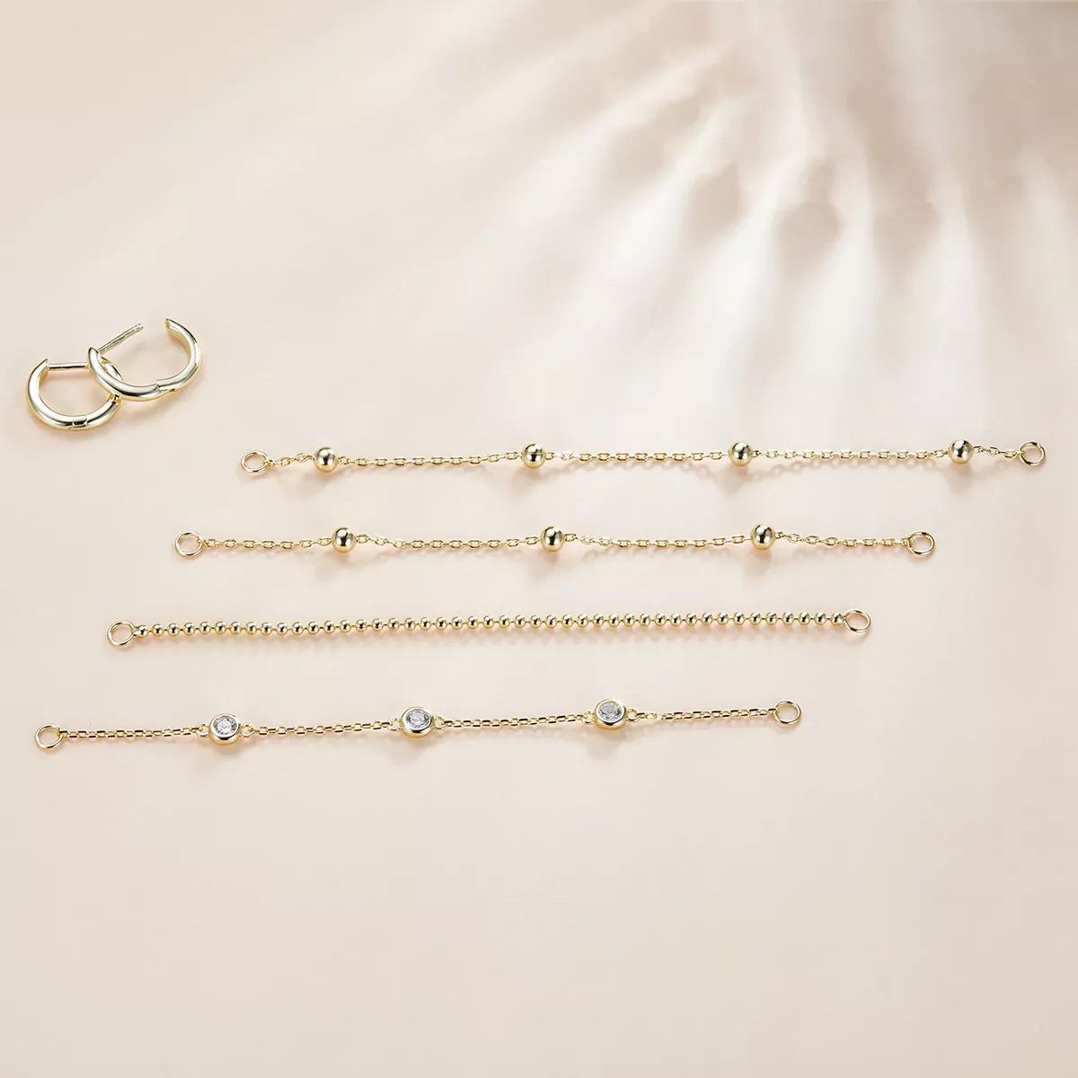 Conjunto de joias Dois tons Brilho Único estilo Pandora - SET016